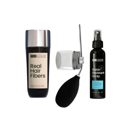 Real Hair Fibers - Transforme seu visual em minutos! (1 Spray Fixador + Aplicador Grátis)