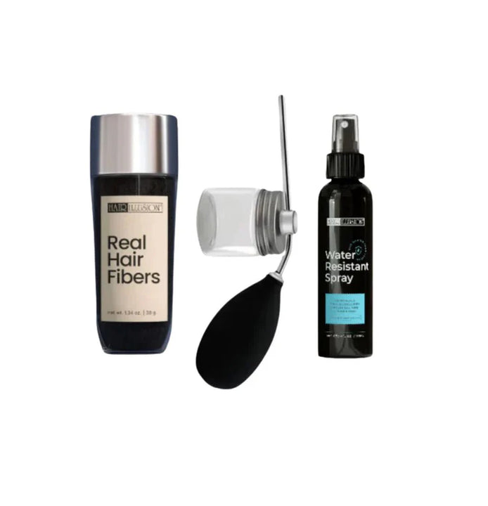 Real Hair Fibers - Transforme seu visual em minutos! (1 Spray Fixador + Aplicador Grátis)